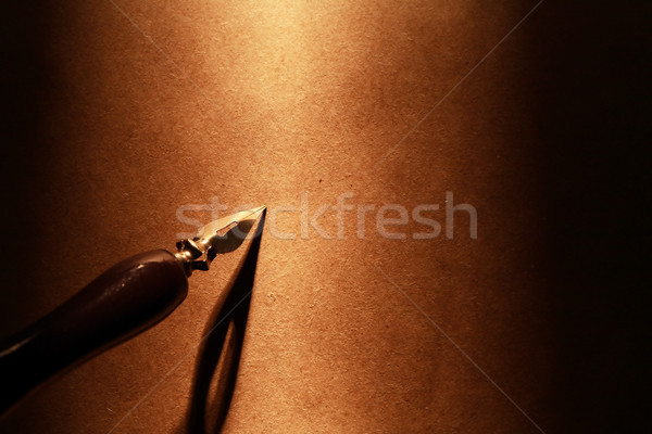 Pen papier stijlvol vintage vulpen Stockfoto © cosma