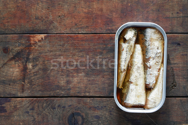Canned Fish On Wood Stock photo © cosma