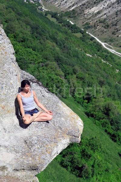 Yoga On The Rock Stock photo © cosma