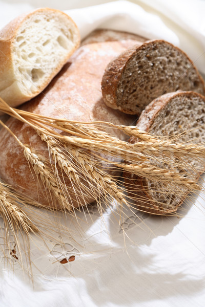 Freshness Bread On Tablecloth Stock photo © cosma
