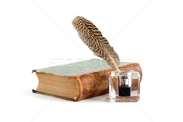 Literatur stylish Jahrgang altes Buch weiß Buch Stock foto © cosma