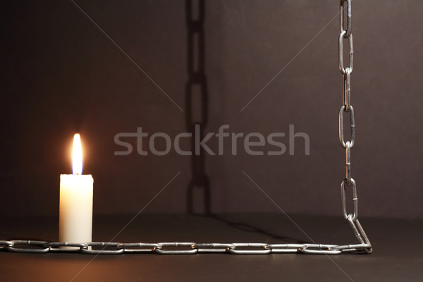 свечу цепь темница освещение металл темно Сток-фото © cosma