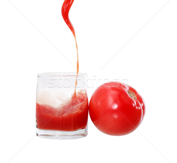 Tomatensap witte glas vruchten Stockfoto © cosma