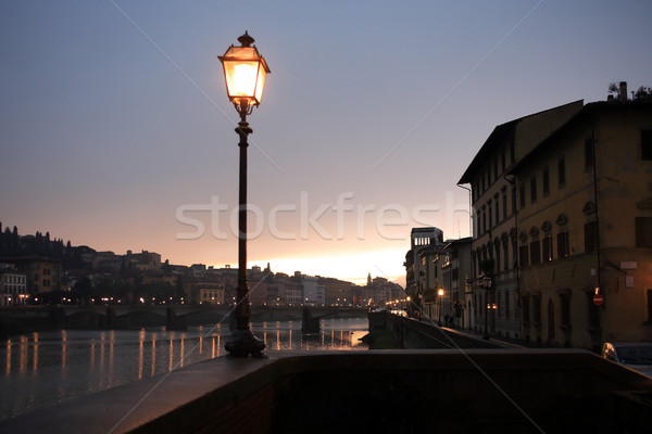 Street Lamp Near River Stock photo © cosma