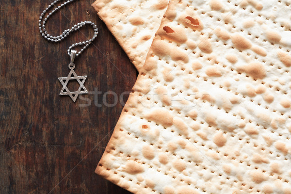 Star Of David Near Matzoh Stock photo © cosma