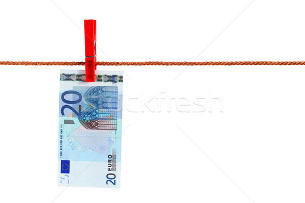 商業照片: 二十 · 歐元 · 繩 · 銀行 · 注意 · 掛