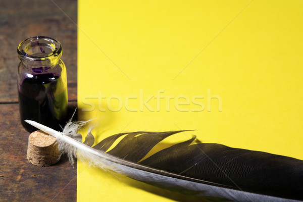 Inkpot And Quill Pen Stock photo © cosma