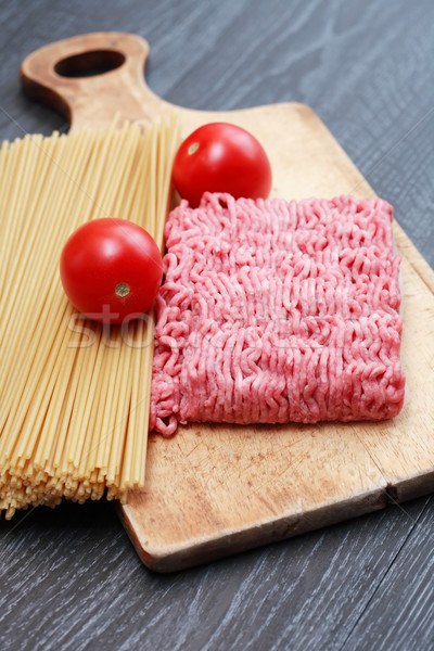 Spaghetti Ingredients Stock photo © cosma