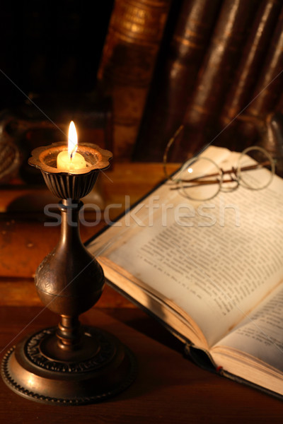 Books And Candle Stock photo © cosma