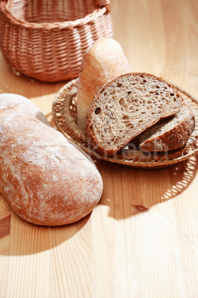 Freshness Bread On Wood Stock photo © cosma