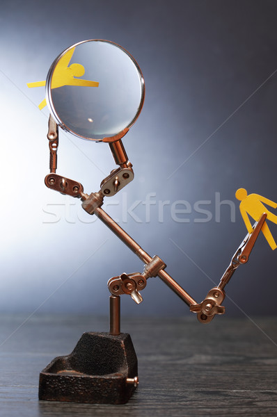 Papel homem pesquisa direitos humanos amarelo metal Foto stock © cosma