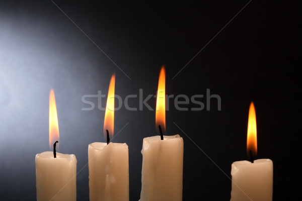 Stock photo: Candles On Dark