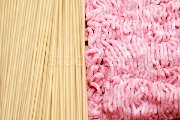 Mincing Meat And Spaghetti Stock photo © cosma