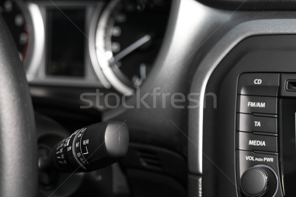 [[stock_photo]]: Nouvelle · voiture · intérieur · tableau · de · bord · équipement · audio · cabine · modernes