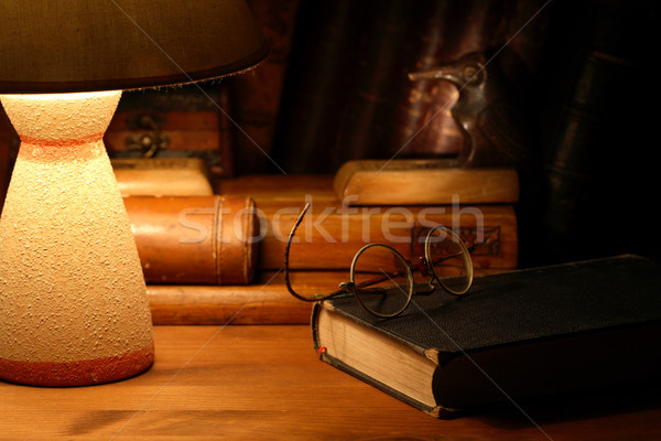 Old Books And Lamp Stock photo © cosma