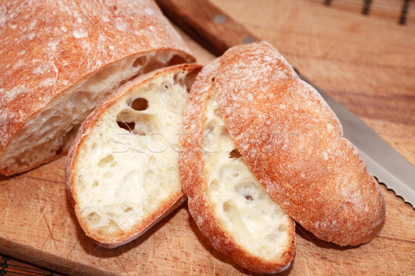 Sliced Bread And Knife Stock photo © cosma