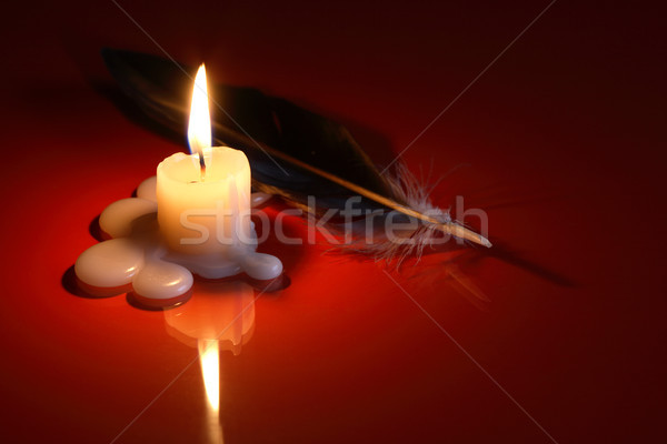 Quill Pen And Candle Stock photo © cosma