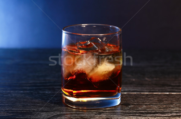 Whiskey jég este ital szép sötét Stock fotó © cosma
