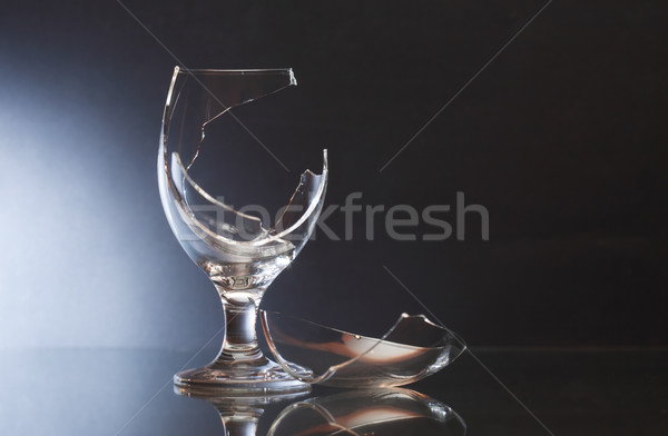 Broken Wineglass On Dark Stock photo © cosma