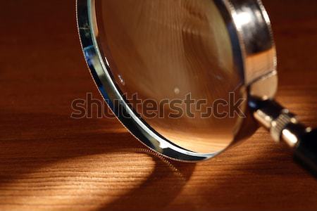 Clessidra lente di ingrandimento vintage buio lungo ombra Foto d'archivio © cosma