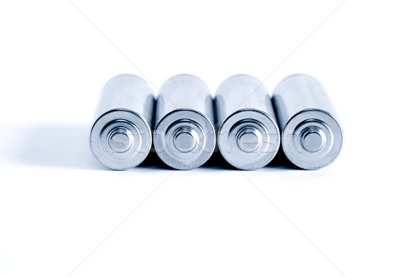 Stock photo: Batteries On White