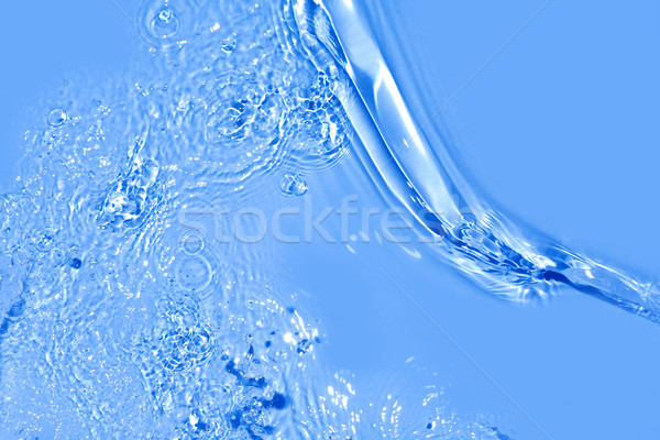 Kék víz szép hosszú csobbanás absztrakt Stock fotó © cosma