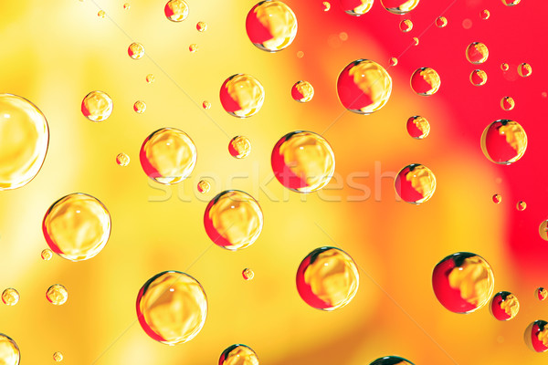 Geel druppels abstract waterdruppels water Stockfoto © cosma