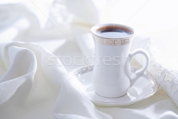 Сток-фото: кофе · кровать · утра · удовольствие · Кубок · черный · кофе