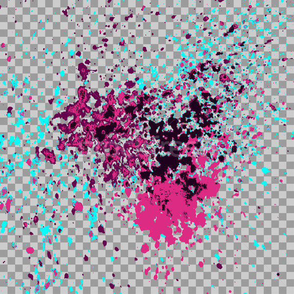 Colorful explosion of paint splatter. Isolated on transparent gr Stock photo © cosveta