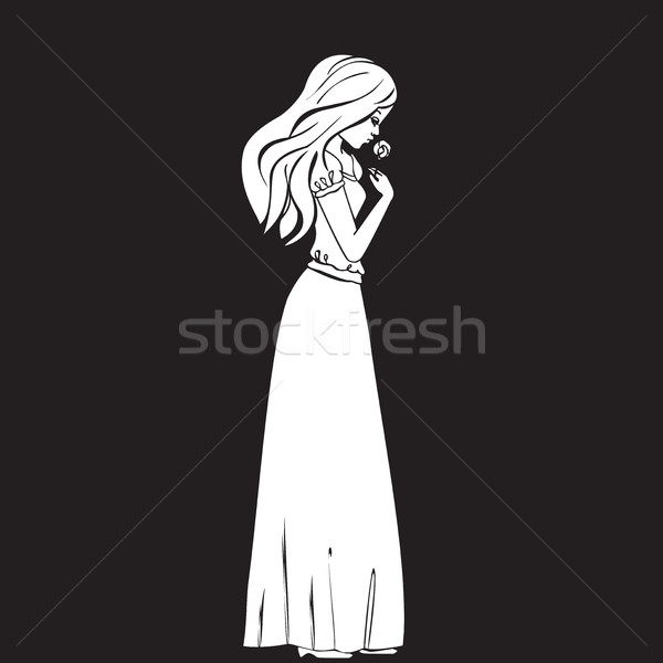 Mooie romantische meisje steeg cute hand Stockfoto © cosveta