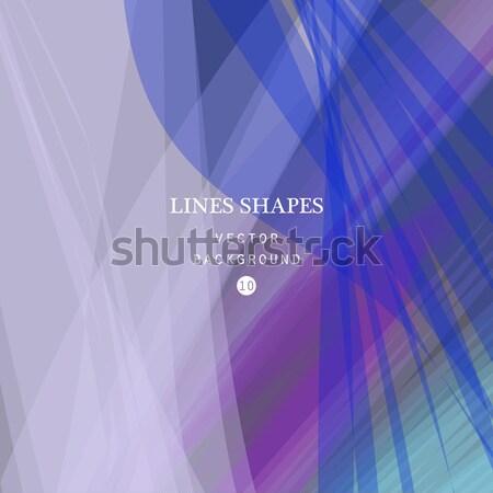 Stock photo: Colorful abstract vector background banner, transparent wave lin