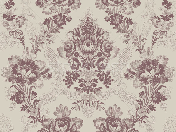 Victorian damask floral pattern, abstract flower rose fashion seamless, Stock photo © cosveta