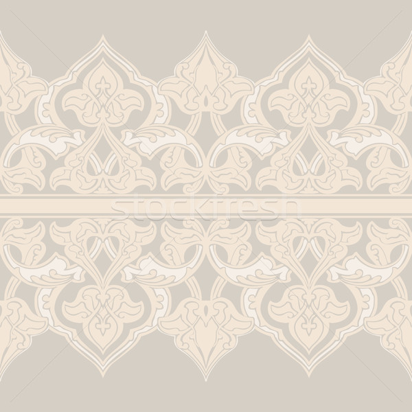 Stock photo: Vector ornate seamless border in Eastern style.