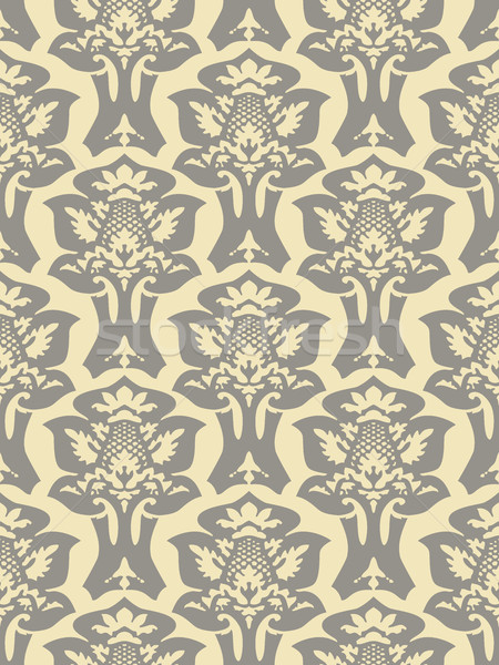 Stock photo: Vector colorful damask seamless floral pattern background. Color