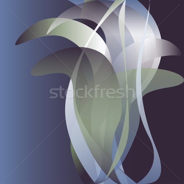 [[stock_photo]]: Coloré · vagues · fleur · isolé · résumé · bleu