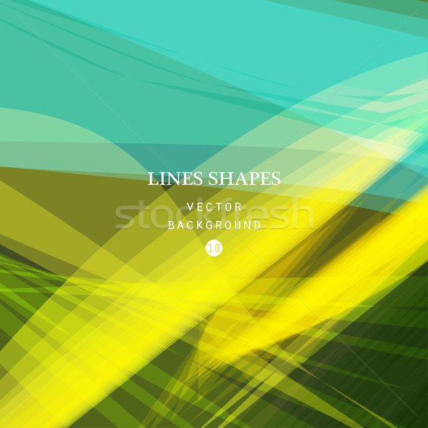 Stock photo: Bright colorful modern striped abstract background vector. Green