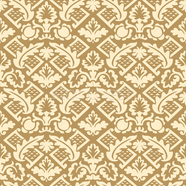 Stock photo: Vector colorful damask seamless floral pattern background