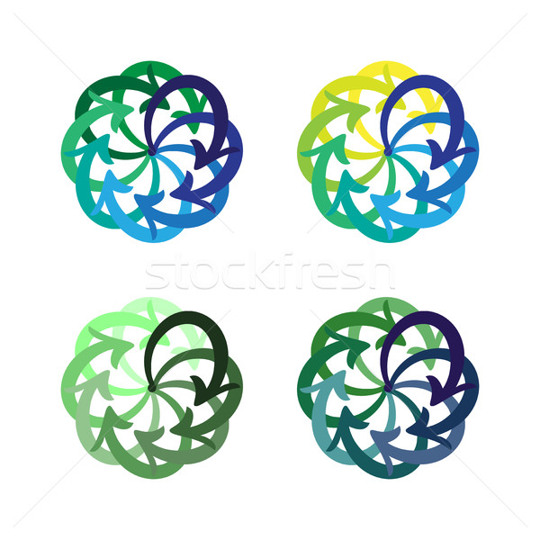 Vector set colorful arrows circle diagram Stock photo © cosveta