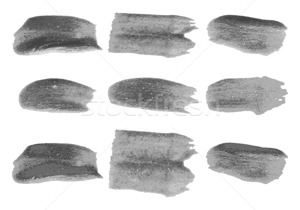 Vector perie gri vopsea abstract alb Imagine de stoc © cosveta