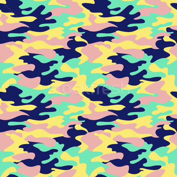 Camouflage pattern background seamless clothing print, repeatabl Stock photo © cosveta