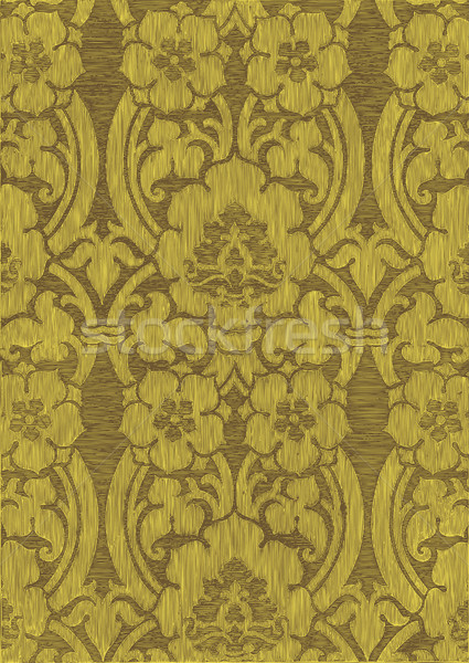 Yellow and khaki abstract striped floral pattern, vintage background. Seamless pattern can be used f Stock photo © cosveta