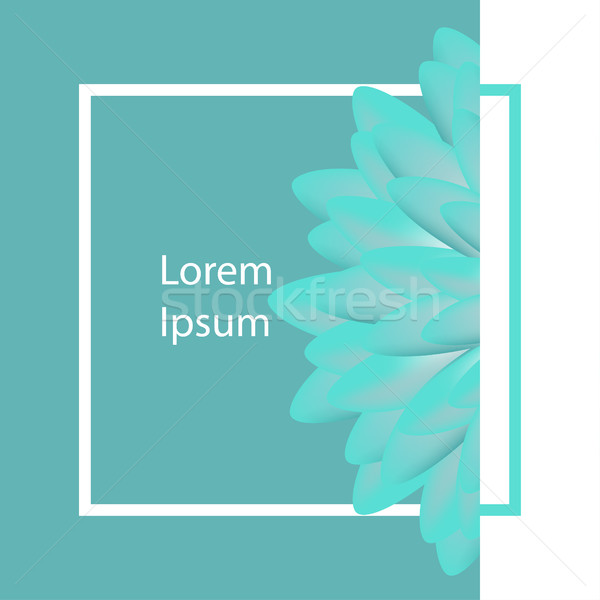 Stock photo: Typographical Background With flower. Square stroke poster