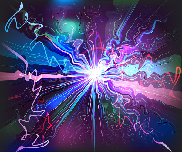 galaxy glassy waves futuristic virtual technology vector Stock photo © cosveta