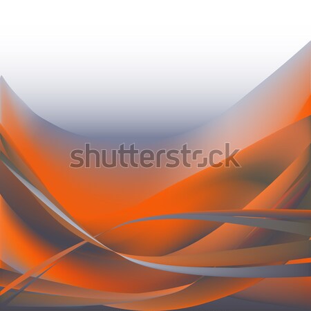 [[stock_photo]]: Coloré · vagues · isolé · résumé · orange · gris