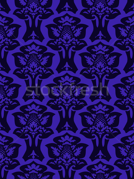 Wektora kolorowy adamaszek bezszwowy kwiatowy wzór Zdjęcia stock © cosveta