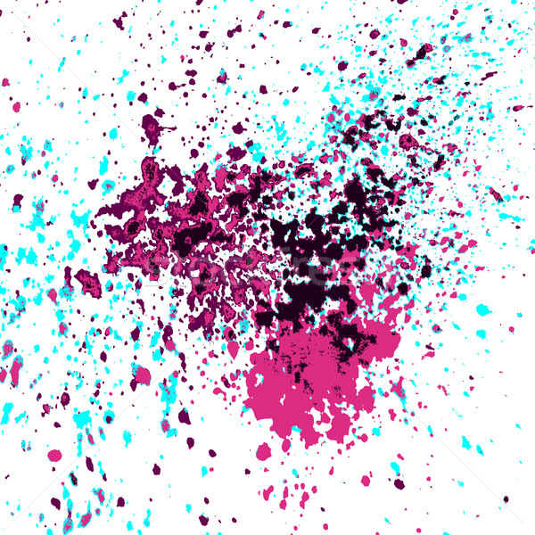 Colorful acrylic paint splatter shiny, blob on white background. Stock photo © cosveta