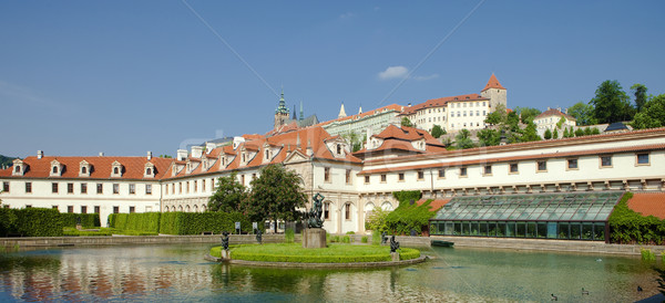 Prága kert Csehország barokk tavasz építészet Stock fotó © courtyardpix