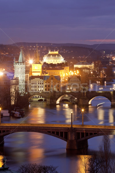 Prague, Charles Bridge. Stock photo © courtyardpix