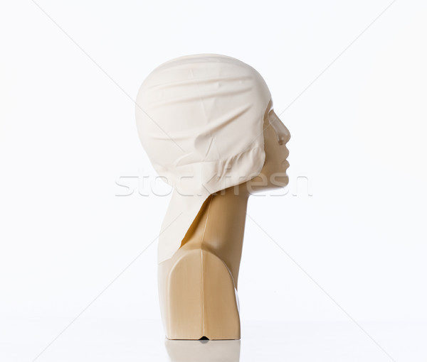 模特 頭皮 覆蓋 塑料 禿 頭 商業照片 © courtyardpix