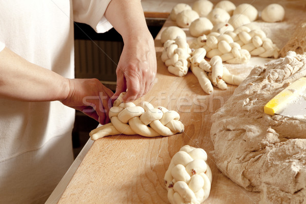 Making Traditional Czech Chrismas Pastry Vanocka Stock photo © courtyardpix
